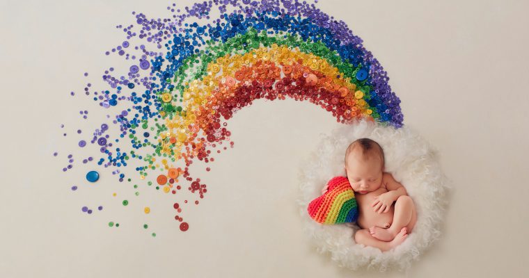 Our (rainbow) Newborn Shoot